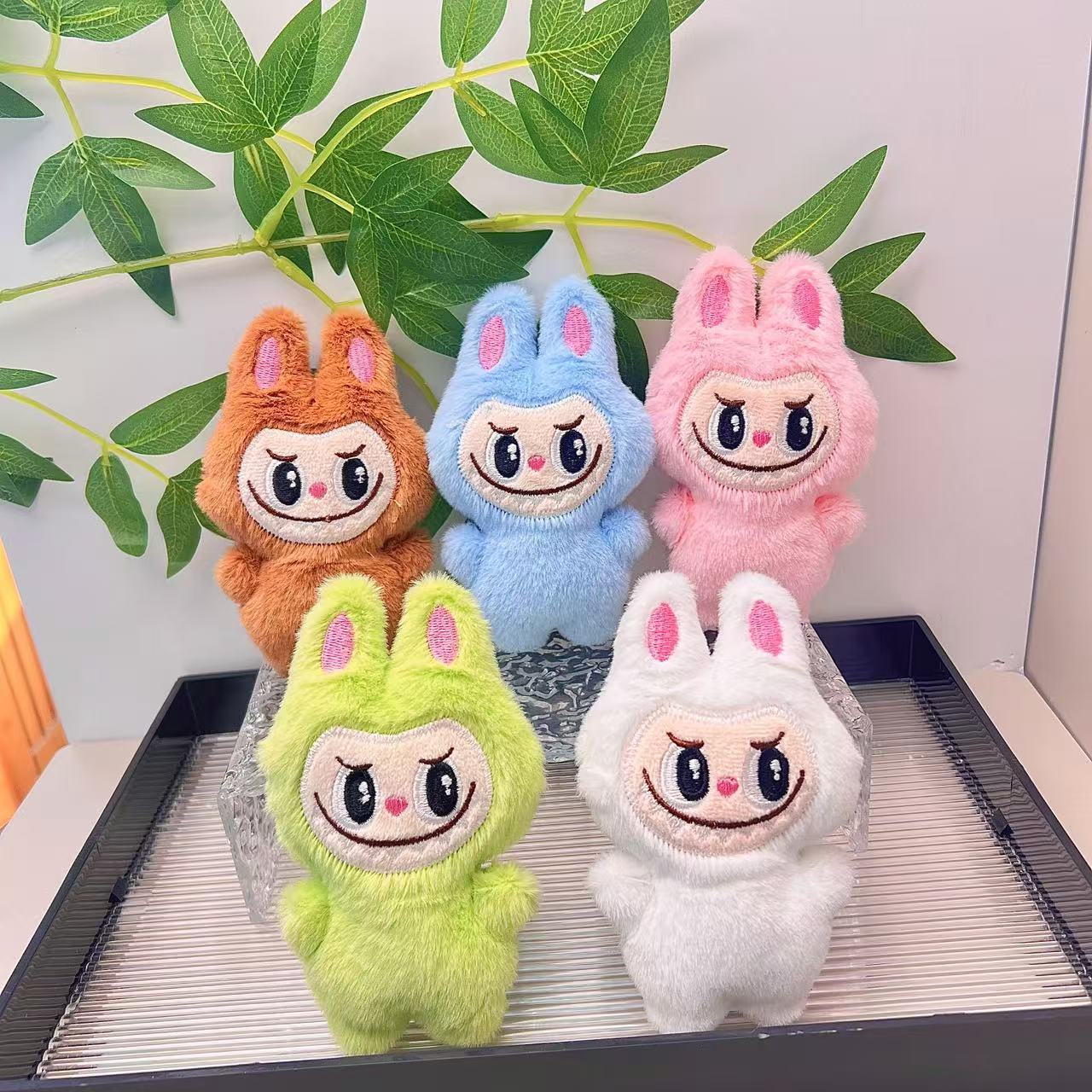 Cross-Border New Labubu Plush Toy Doll Labubu Pendant Doll Bubble Mart Doll Pendant Key